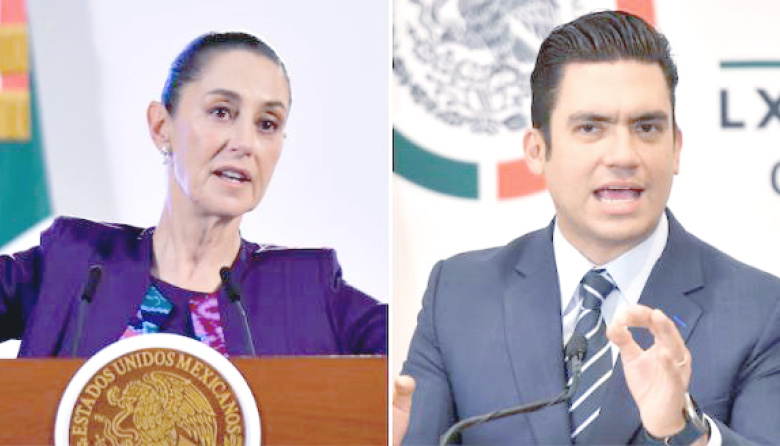 Claudia Sheinbaum exhibe al nuevo presidente del PAN