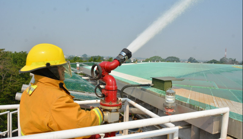 Realizará Pemex simulacro por incendio de aeronave en helipuerto del Centro Técnico Administrativo