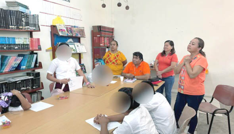 Niñez de Catazajá promueve el Día Naranja