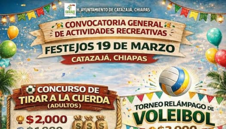 Invitan a jornada familiar en Catazajá