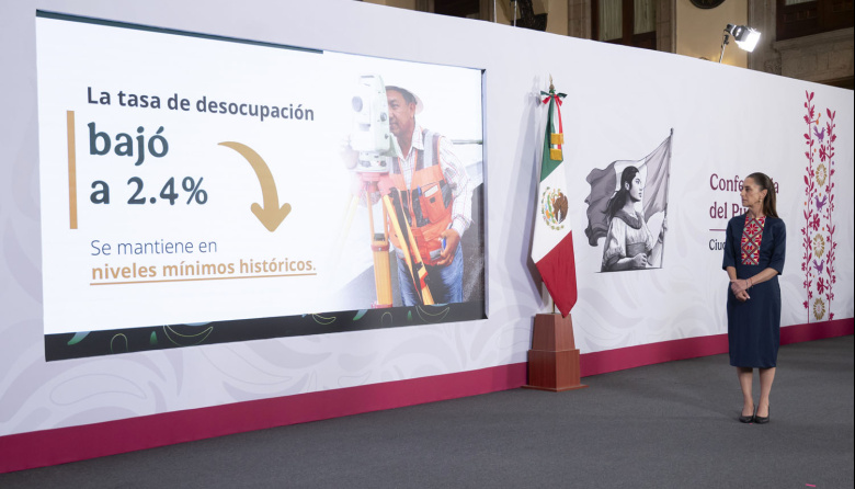 México rompe récord laboral: Sheinbaum