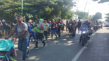 Caravana migrante sale de TGZ