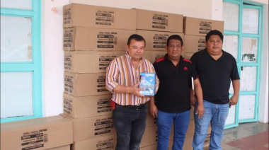 Entrega de material para alumbrado público en Catazajá