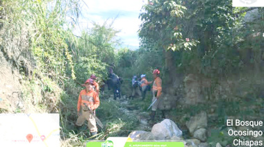Labores de limpieza por la salud en Ocosingo