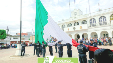 Ocosingo conmemora el Día de la Bandera