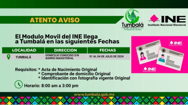 Módulo del INE en Tumbalá