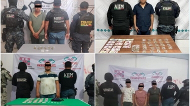 Operativo interinstitucional detiene a seis personas por el delito contra la salud
