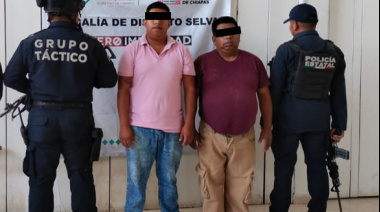 FGE y SSP detienen a dos presuntos responsables del delito de pandillerismo en Ocosingo