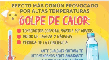 Protección Civil alerta sobre riesgos por golpe de calor