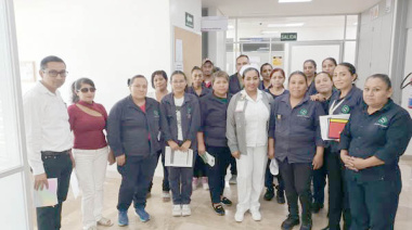 ISSSTE Palenque refuerza higiene de manos con su personal