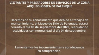 Musipa cierra temporalmente por mantenimiento