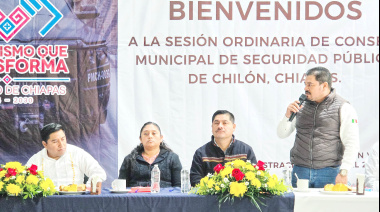 Sesión del Consejo de Seguridad Publica en Chilón