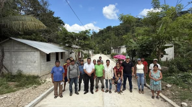 Inauguran pavimentación en La Cascada Sección 7