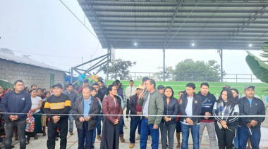 Inauguran nuevo multideportivo en Tumbalá