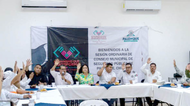 Sesión de seguridad pública en Palenque