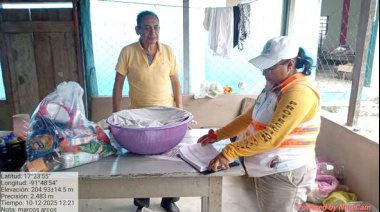 PC Palenque realiza censo de daños en las comunidades