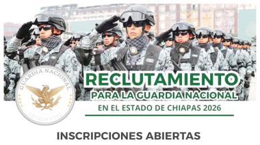 Altamirano abre reclutamiento para Guardia Nacional 2026