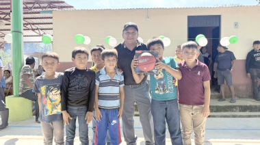 Humberto Sánchez inaugura domo comunitario en San Andrés