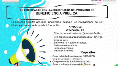 Invitan a solicitar aparatos funcionales en Catazajá