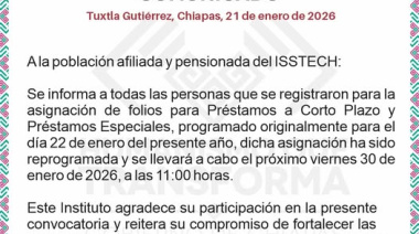 ISSTECH reprograma asignación de préstamos