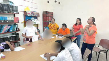 Niñez de Catazajá promueve el Día Naranja