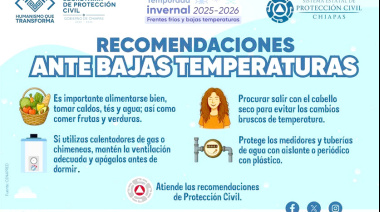 Salto de Agua emite alerta por bajas temperaturas