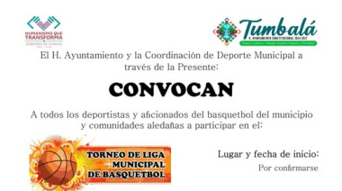 Arranca Liga Municipal de Básquetbol en Tumbalá