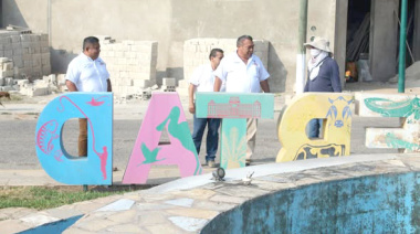 Dan mantenimiento a la Glorieta de las Iguanas