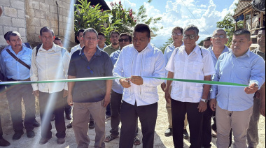 Humberto Sánchez inaugura obra en San Miguel