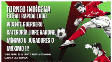 Convocan a torneo indígena en Salto de Agua