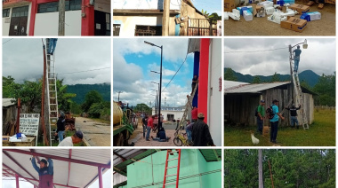 Rehabilitan alumbrado público en Altamirano