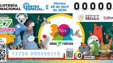 Cultura celebra 30 años con sorteo de Lotería Nacional