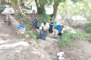 Limpian balneario Las Garzas de Salto de Agua