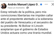 Fija postura el expresidente Andrés Manuel López Obrador