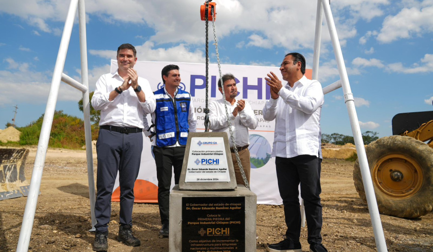 Encabeza Eduardo Ramírez  colocación de la primera  piedra del Parque Industrial