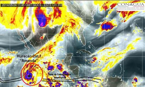  “Amanda” primer huracán del 2014
