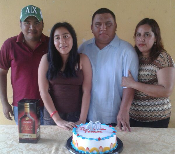  Celebró junto a su familia