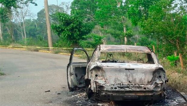  Hallan en Tabasco a hombre calcinado dentro de auto